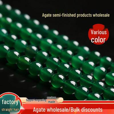 Grade 7A Green Agate Round Beads for DIY Jewelry & Accessories
