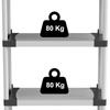 Étagere plastique - TOOD - 5 tablettes - Charge 80 kg - 80x40x171 cm - Noir/gris