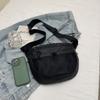 Black Waterproof PU Chest Bag Outdoor Cycling Bag Men Women Crossbody Mobile Phone Bag