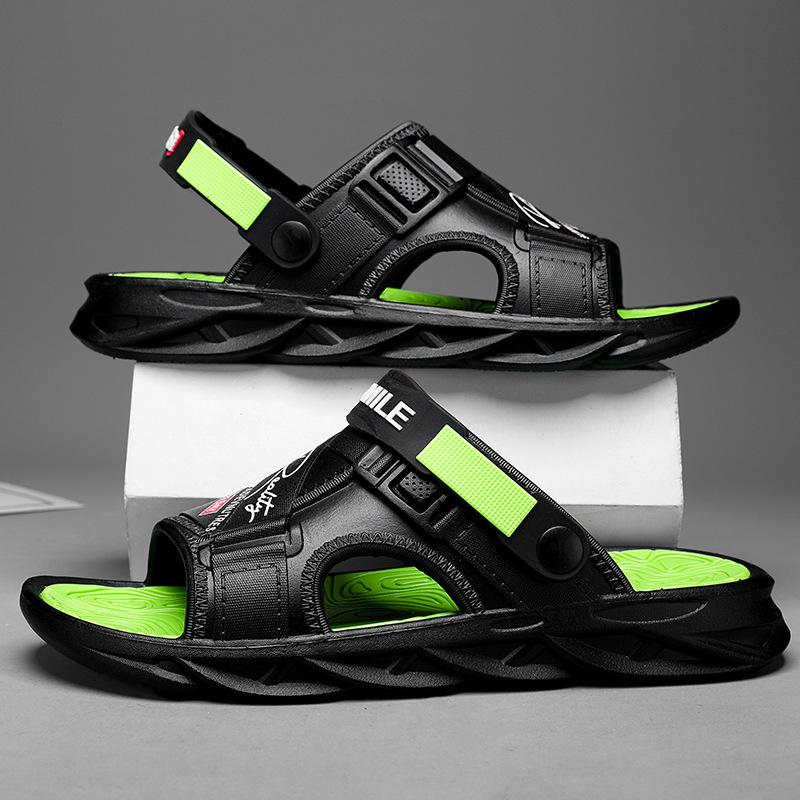 Slippers Men's Summer One-word Drag Dual-purpose Men's Slippers Foreign Trade Large Size Fashion Men's Outer Wear Cool Slippers Slippers