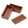 Rectangular Stackable 2 Layer Lunch Box Natural Wooden Bento Box Sushi Food Container Kitchen