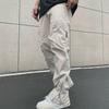 2023 Unisex High Street Zipper Overalls: Fog Style Loose Straight Casual Trousers