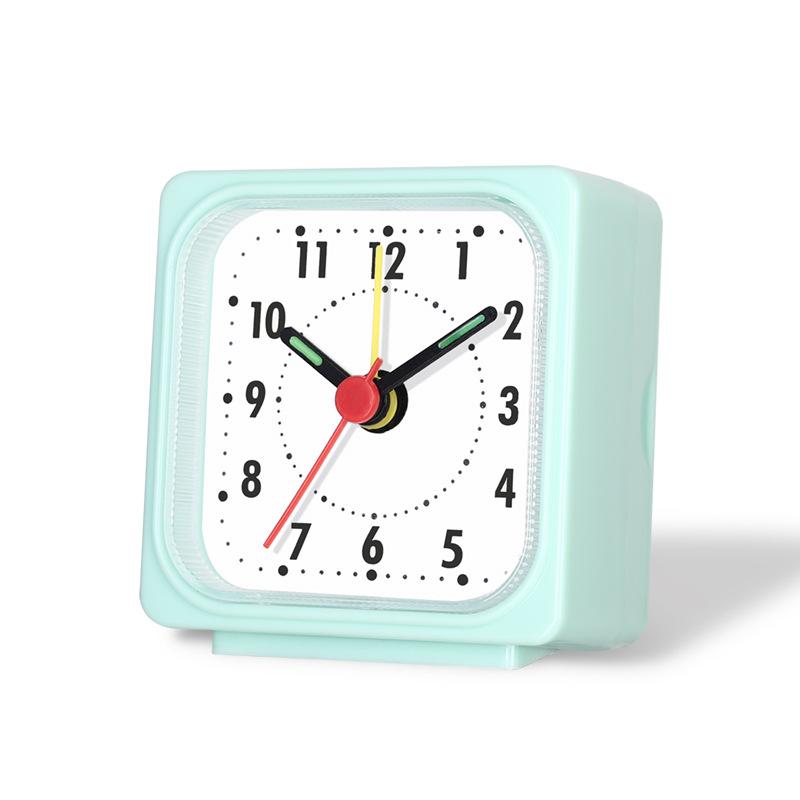 1PC Square Desk Alarm Clock Acrylic Frame Quartz Clock Accurate Time Student Wake Up Clock Bedside Clock for Bedroom Home Decor2