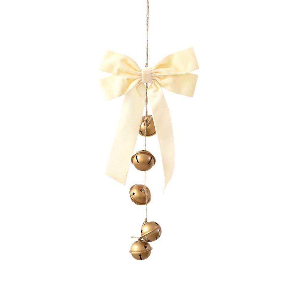 Multi‑Color Christmas Bow Bell Ornament Antique Gold Bells Xmas Tree Pendant Festive Party