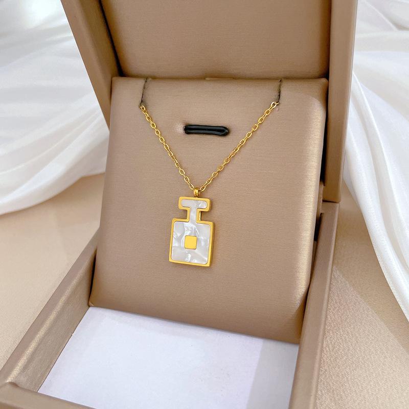 Geometric Planet Personality Minimalist Wind Furnace Real Gold Necklace Female Collarbone Chain