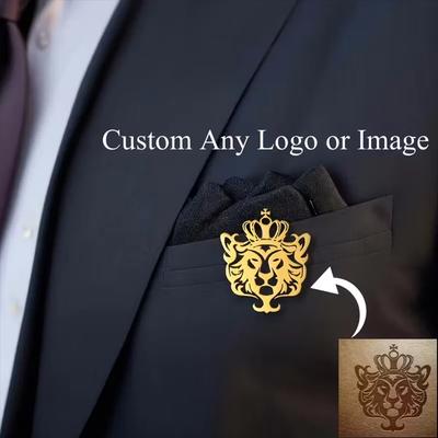 Brugerdefinerede Brocher med Ethvert Logo/Billede Rustfri Stål Pins Til Mænd Gentlemen Tøjtilbehør Bryllup Fødselsdag Brocher Smykker Gave