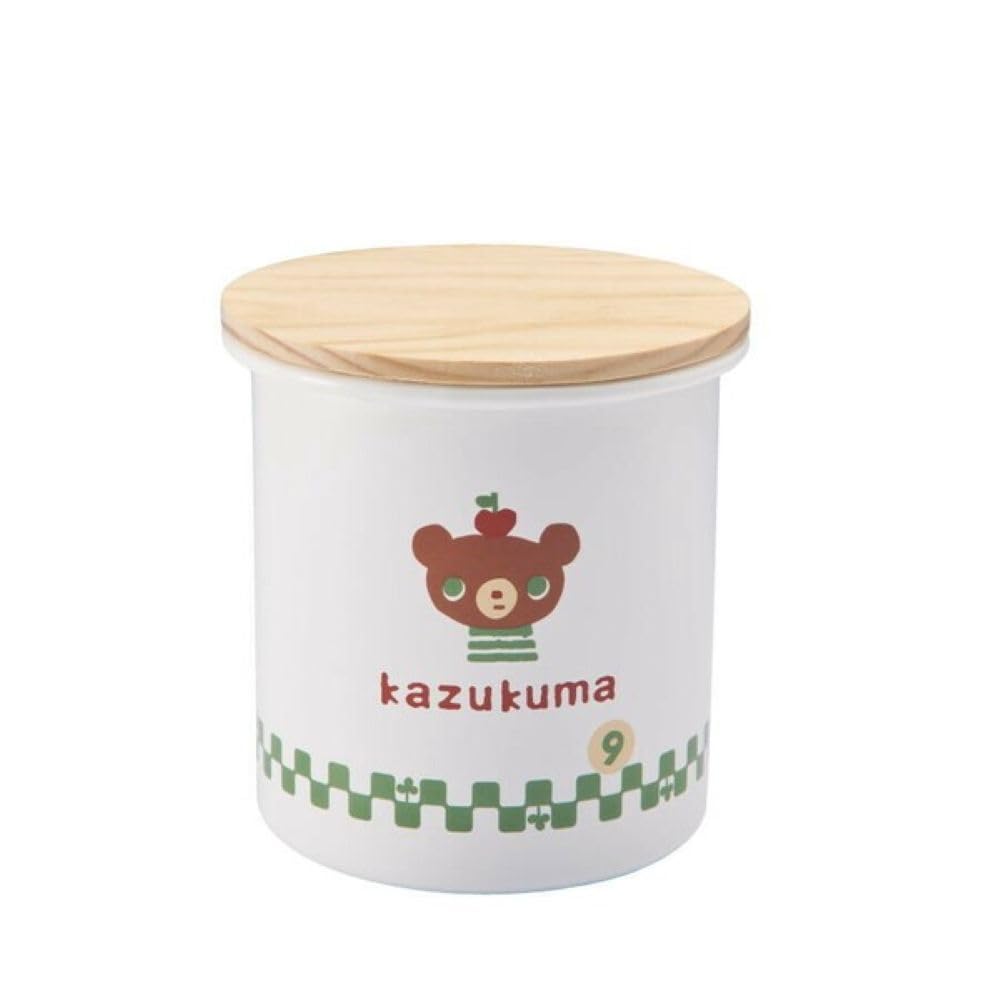 

Toyo Horo Kazukuma Enamel Canister, White, Size: Approx. W10.8 D10.8 H11.1, KAZ-2413