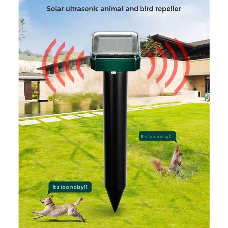 Repellente Ultrasuoni Solare per Roditori per Fattoria Deterrente Animale Esterno Controllo Animali