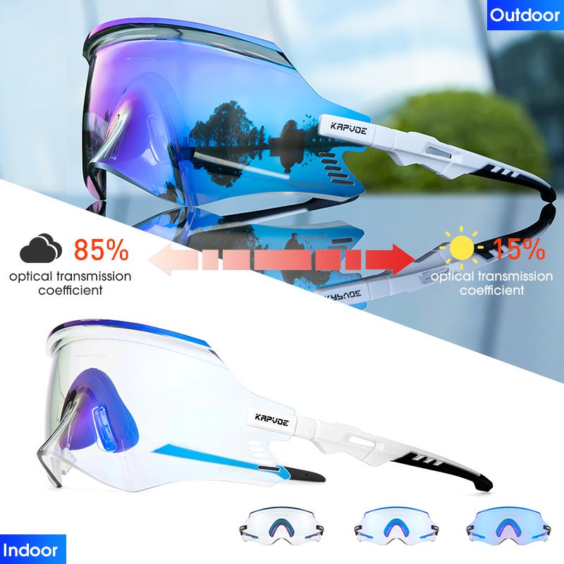 2026 Kapvoe Sport Sunglasses Road Bike Mountain Bicycle Cycl Glasses Riding Goggle Sports Eyewear for Man Women Cycling Glasses