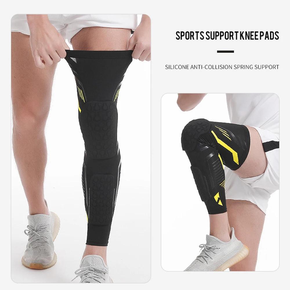1 Pc Knee Calf Padded Compression Leg Sleeve Sports Protective Gear Shin Brace Support for Football Basketball Volleyball Soccer