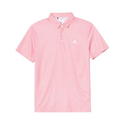 Fashionable Simple Comfortable Versatile Short Sleeve Polo Shirt Men Tops Pink JF4946