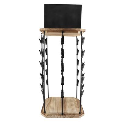 Chipständer 5 Etagen 40 Klemmen 360 Grad drehbar Snack-Organizer mit Holzfuß für