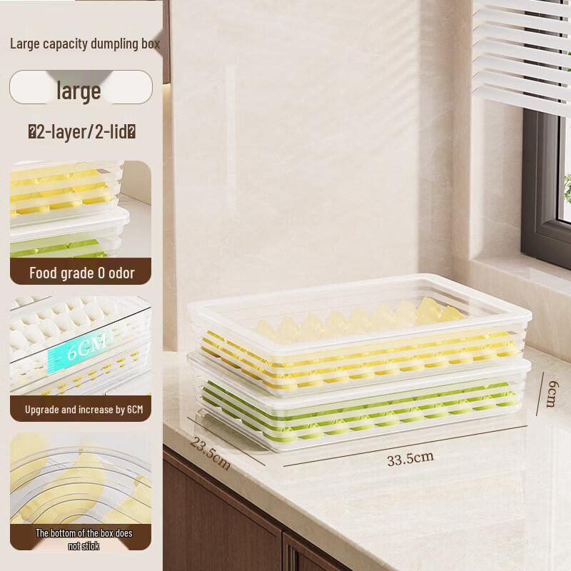 COOKER KING Food-Grade Dumpling Organizer for Refrigerator