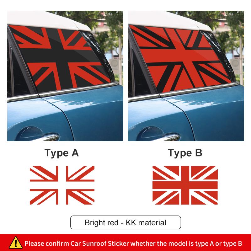 Union Jack Car Side Window Sticker For Mini Cooper R56 R60 F56 F54 F55 F60 F65 F66 U25 J01 J05 General Car Styling Accessories
