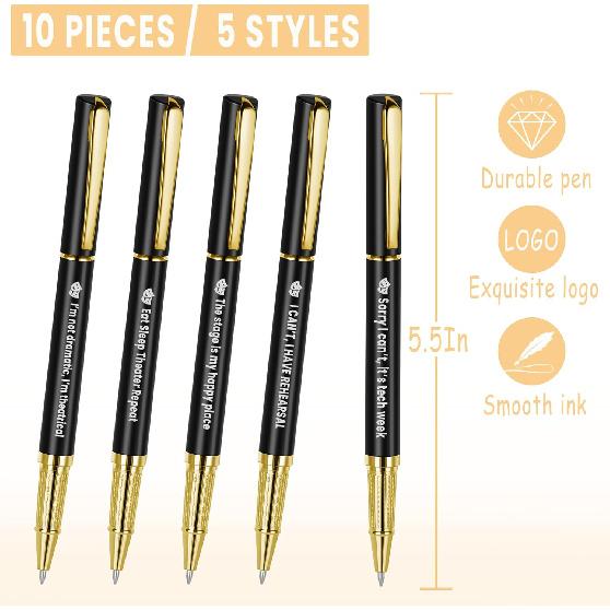 Theater Gifts 10PC Theatre Life Ballpoint Pens Broadway Musical Theater Gift for Directors, Actors, Music Teachers, Students, Musicians