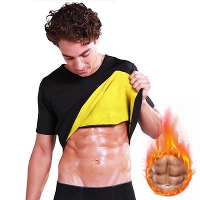 Männer Workout Sauna Anzug Neopren Kurzarm Sweat Shirt Body Shaper Training Gewichtsverlust Shirt