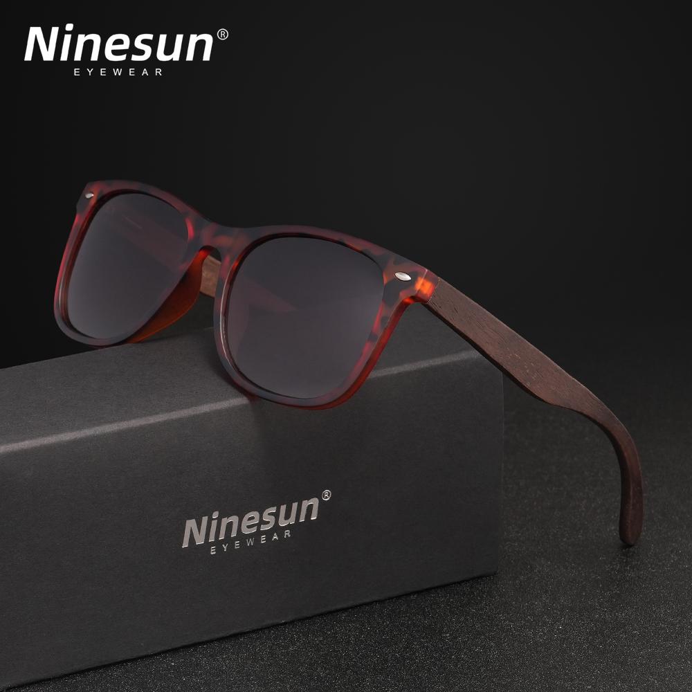 NINSUN Walnut Wood Sunglasses Men Wooden Sunglasses Women Brand Designer Mirror Original Wood Sun Glasses retro de sol masculino