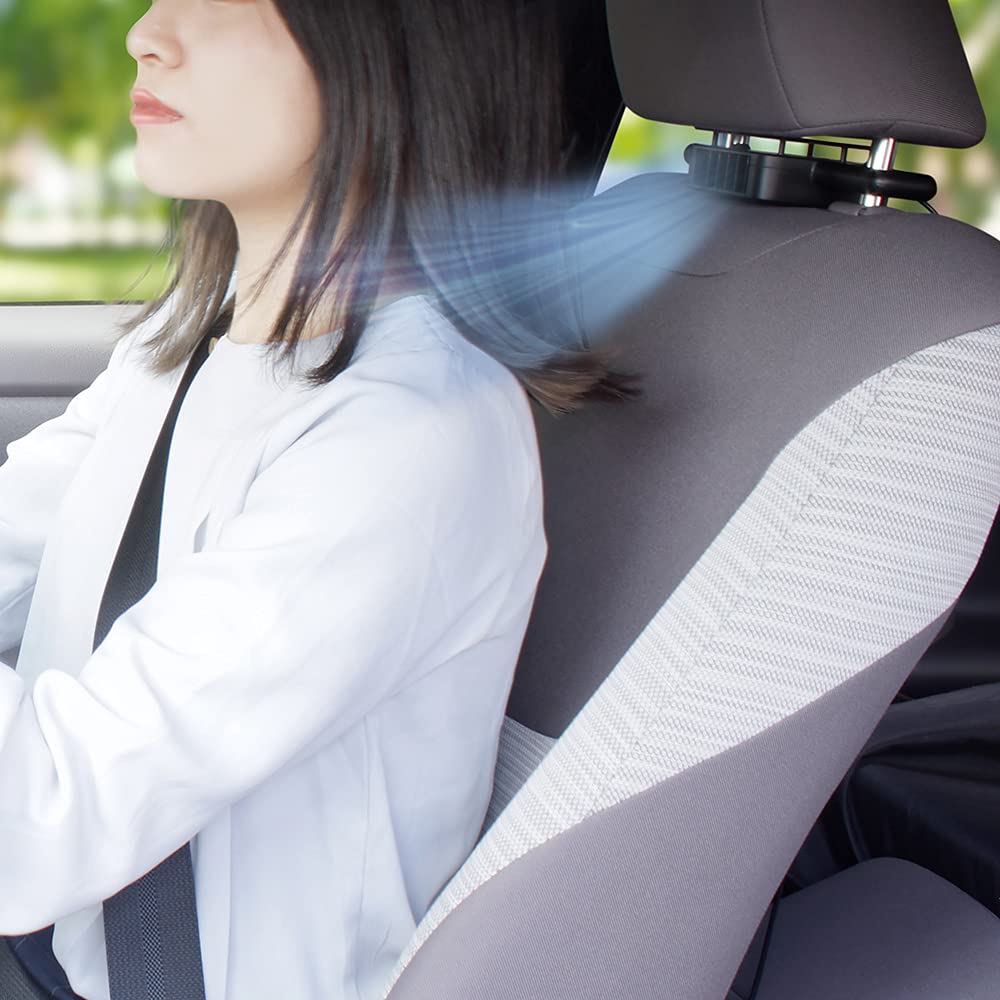 Tsuchiya Yac Car Neck Spot Approximately Fan, Black, 1.8m Long, DF-64