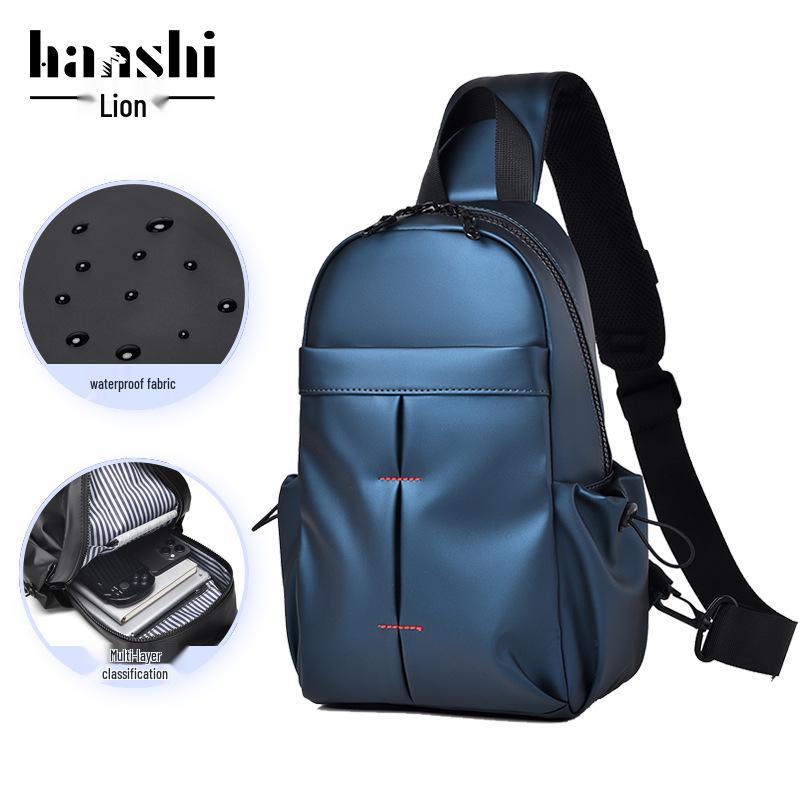 Trendy Lightweight Unisex Chest and Shoulder Bag - Waterproof, High-End Casual Design for Travel