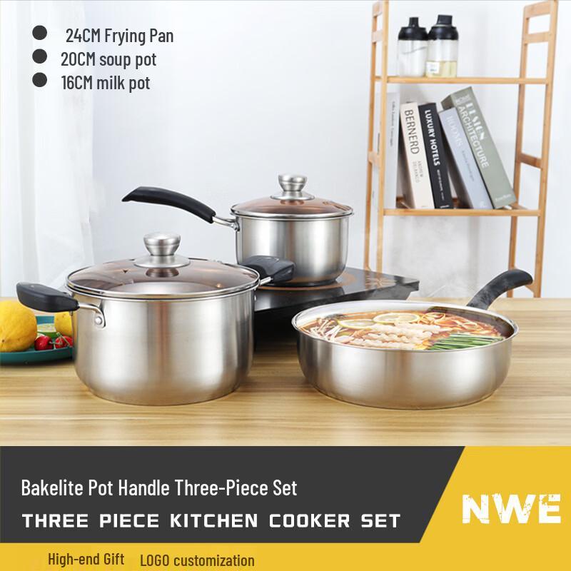 Lijia Kitchenware 3-Piece Bakelite Cookware Set