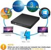 Slim External Optical Drive USB 2.0 DVD Combo DVD ROM Player CD-RW Burner Writer Plug and Play for Macbook Laptop Desktop PC