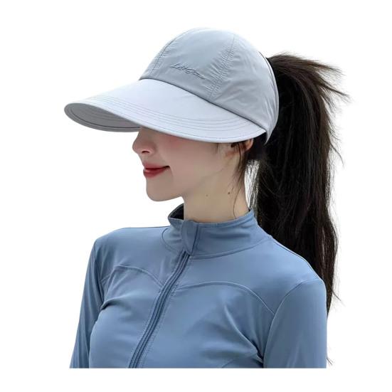 Women Baseball Hat Extended Brim Sun Protection UPF Quick-Dry Adjustable Fit Outdoor Baseball Cap Travel Riding Hat
