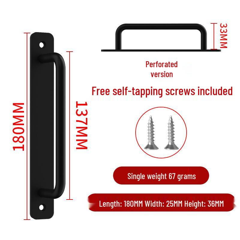 Aluminum Alloy No-Drill Door Handle for Glass, Window, Balcony, Sliding, and Cabinet Doors