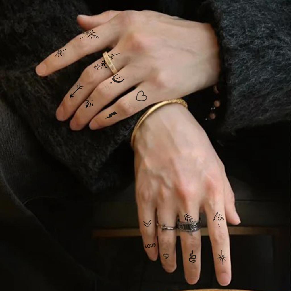Liebe, Korbgeflecht, Schlangenfinger Kleines Muster Ins Tattoo-Aufkleber Spice Girl Hohe Ästhetik Einfacher Tattoo-Aufkleber