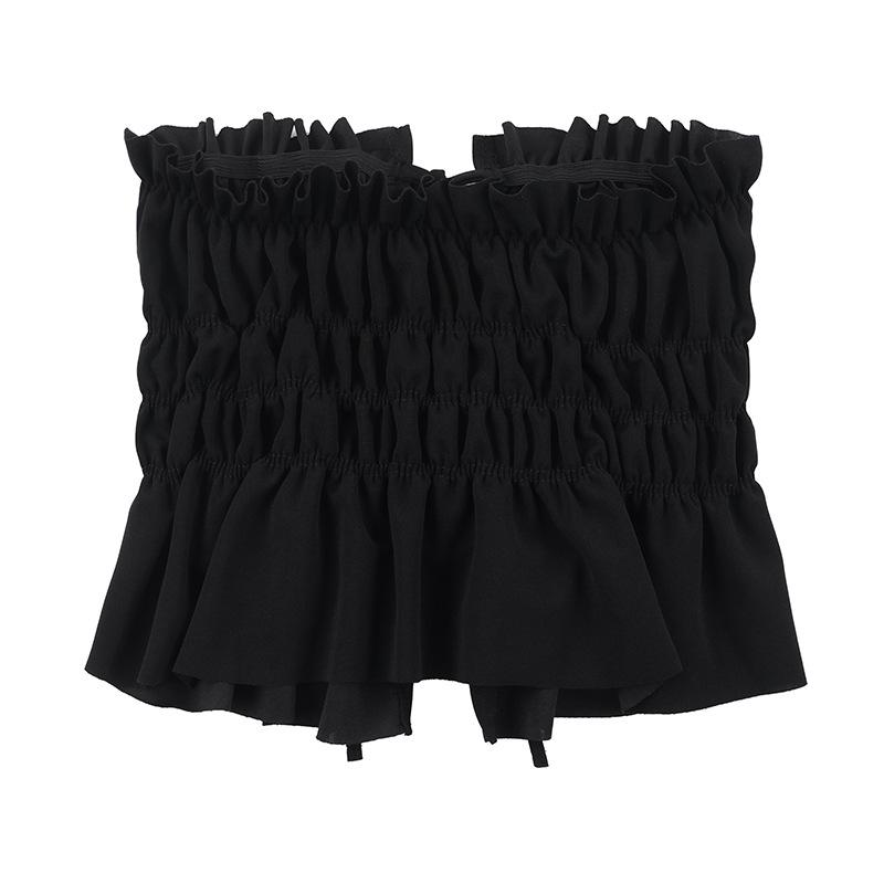Drawstring Bandeau Top - Sexy Pleated Lace-up Summer Vest for Women