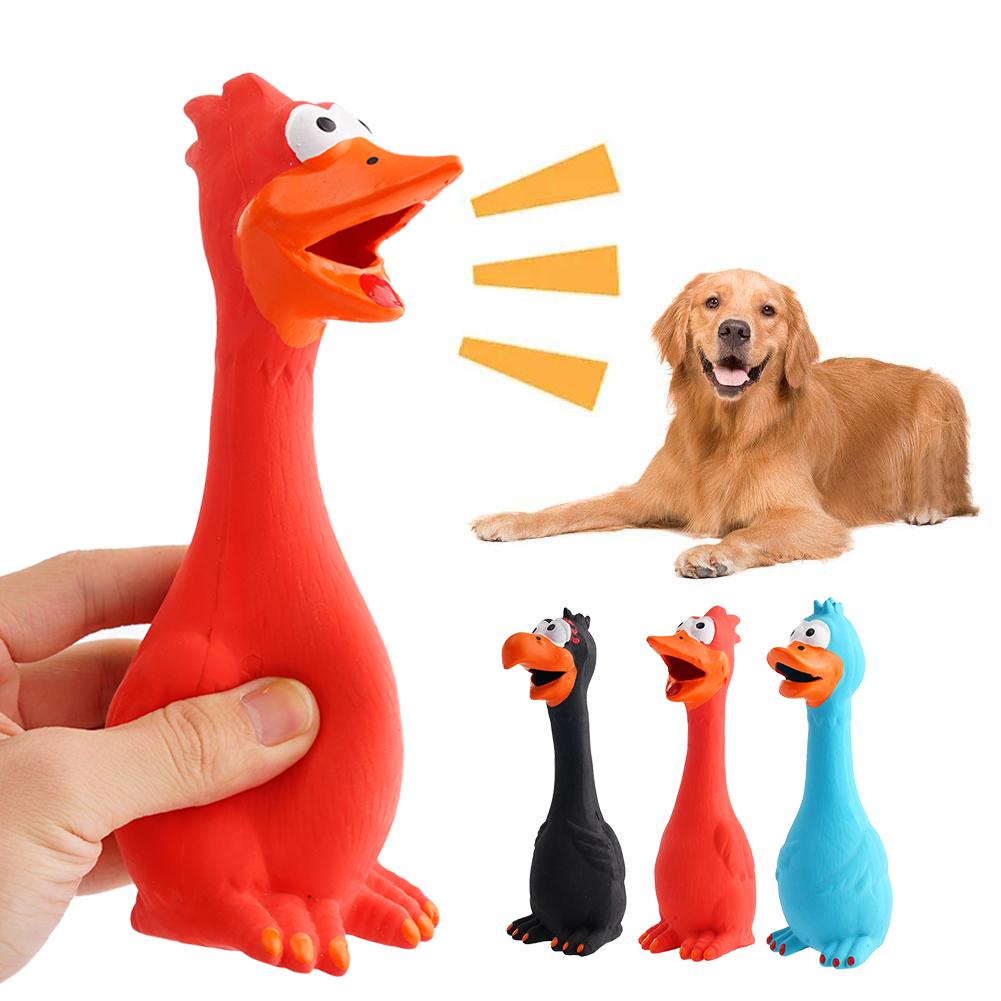 Squeaky Dog Rubber Toys Dog Latex Chew Toy Chicken Animal Bite Resistant Puppy Sound Toy Dog Supplies For Small Medium Large Dog