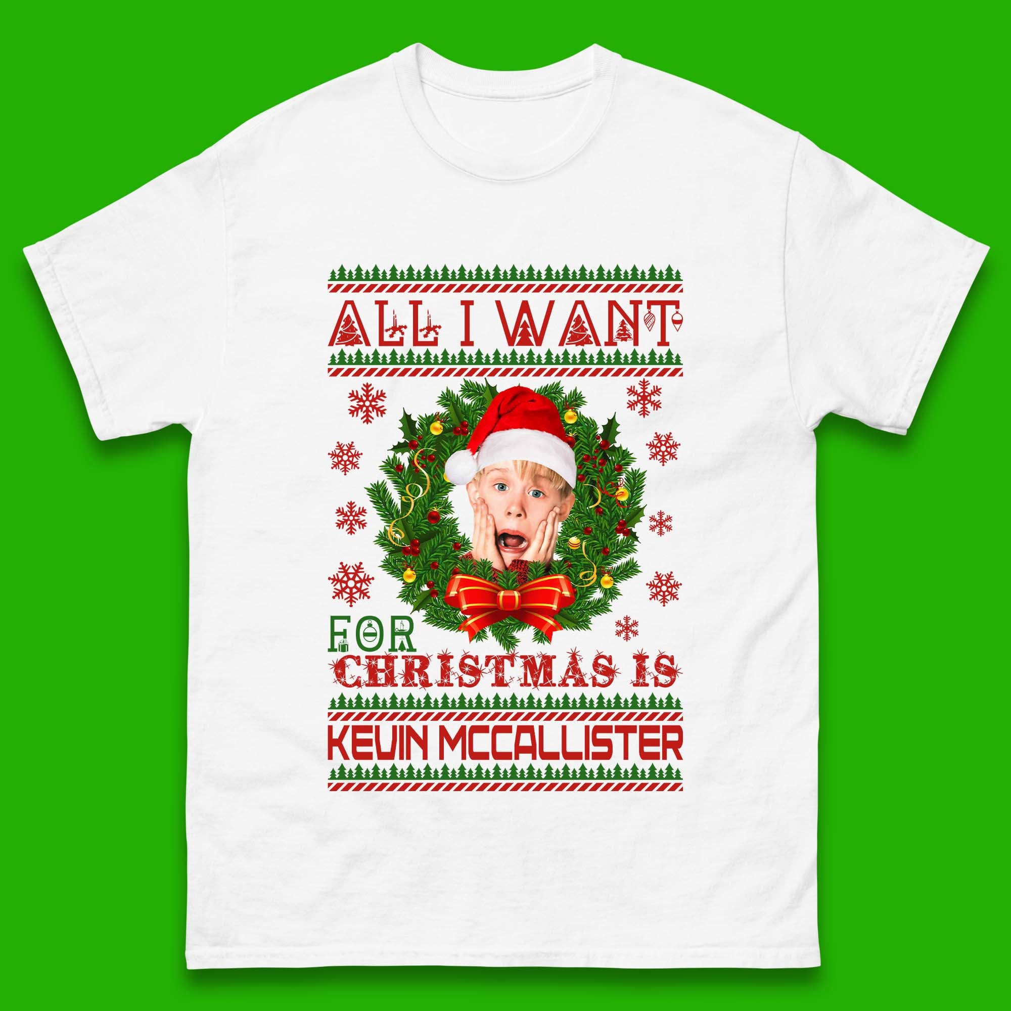 Kevin McCallister Christmas Mens T-Shirt Womens Tops Tees L