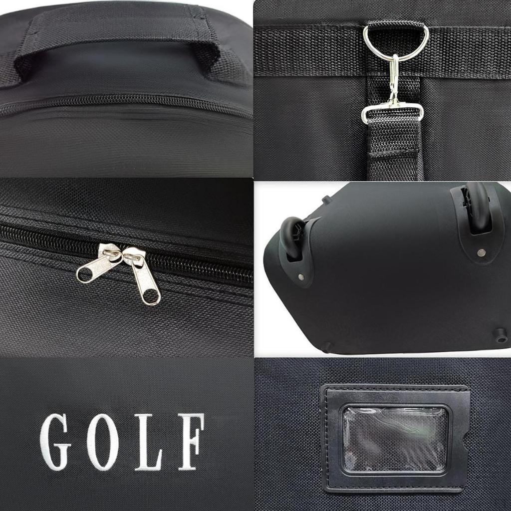 Golf Travel Bag Club Portable with Shoulder Strap Accessories Wheels Carry for Men