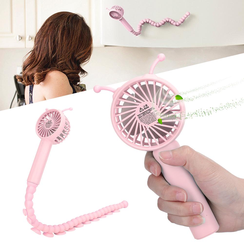 Handheld Fan USB   Sucker Bracket Portable Hanging Neck Small Rechargble