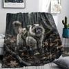 Hiking Animals Print Flannel Blanket,High Quality Comfortable for All Seasons,Home Decor,Warmth and Comfort,Perfect for Christmas Gifts