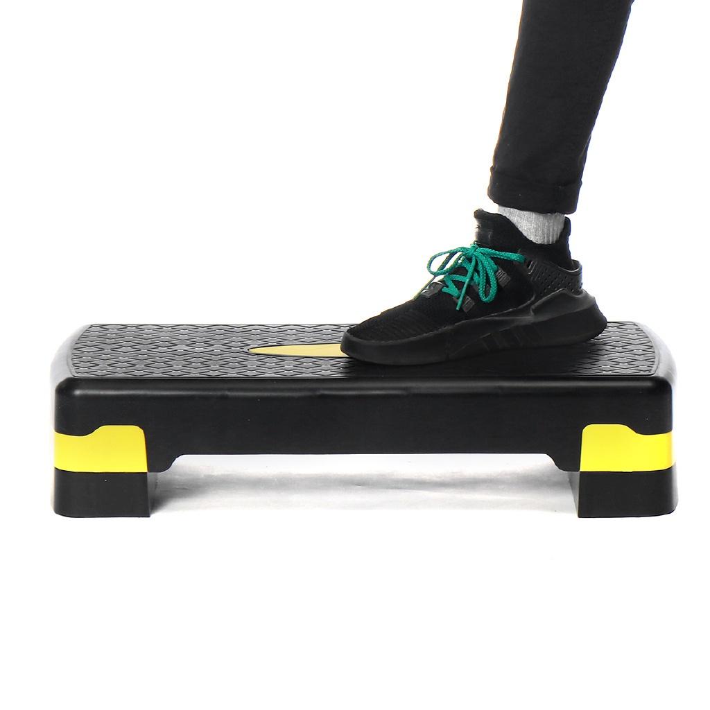 Non-slip Cardio Yoga Pedal Stepper Adjustable Fitness Aerobic Step Workout Exercise Fitness Aerobic Step Equipment 68 x 28 x 15 cm