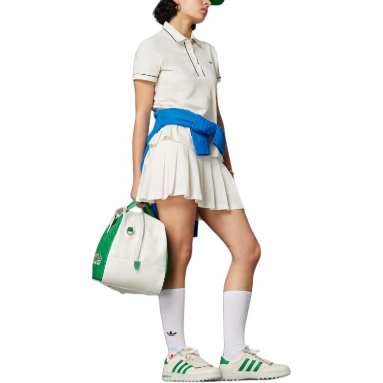 Adidas Originals Twistknit Fashion Soft Comfortable Versatile Short Sleeve Polo Shirt Women Polo Shirts Chalk-White JF4998