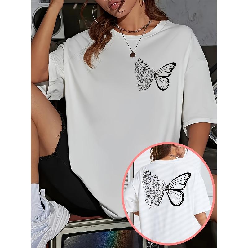 European Size European Size Oversized Short-sleeve Printed T-shirt S белый