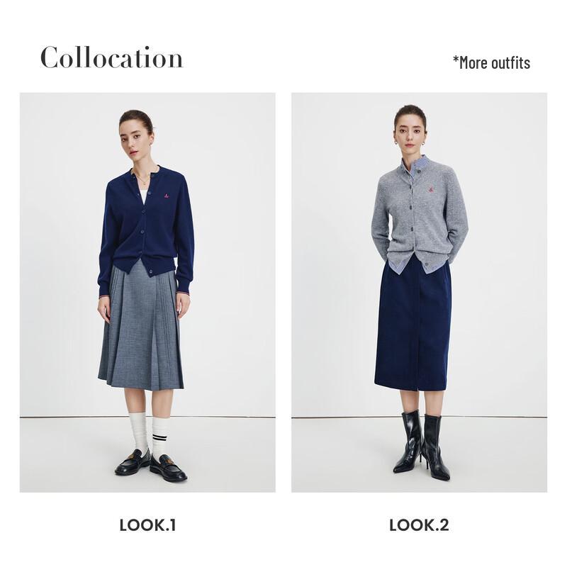 Navigare Women's 100% Wool Knit Cardigan