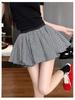 White Spicy Petite High Waist A-line Fluffy Skirt - Anti-Exposure Short Skirt for Women, Spring/Summer