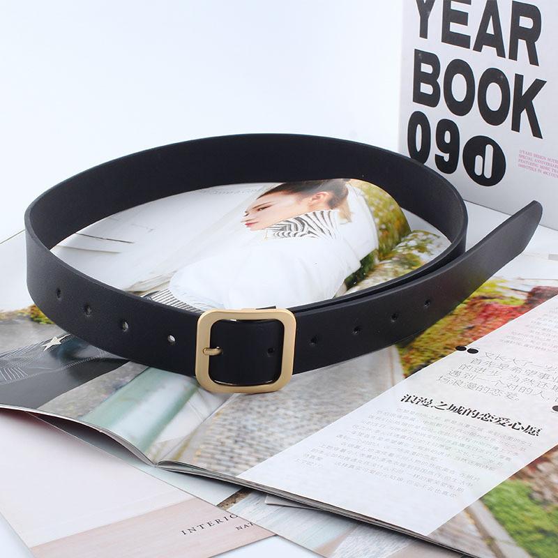 

Minimalist Womens Waist Belt With Pearl Gold Buckle For Daily Wear And School Pearl Gold