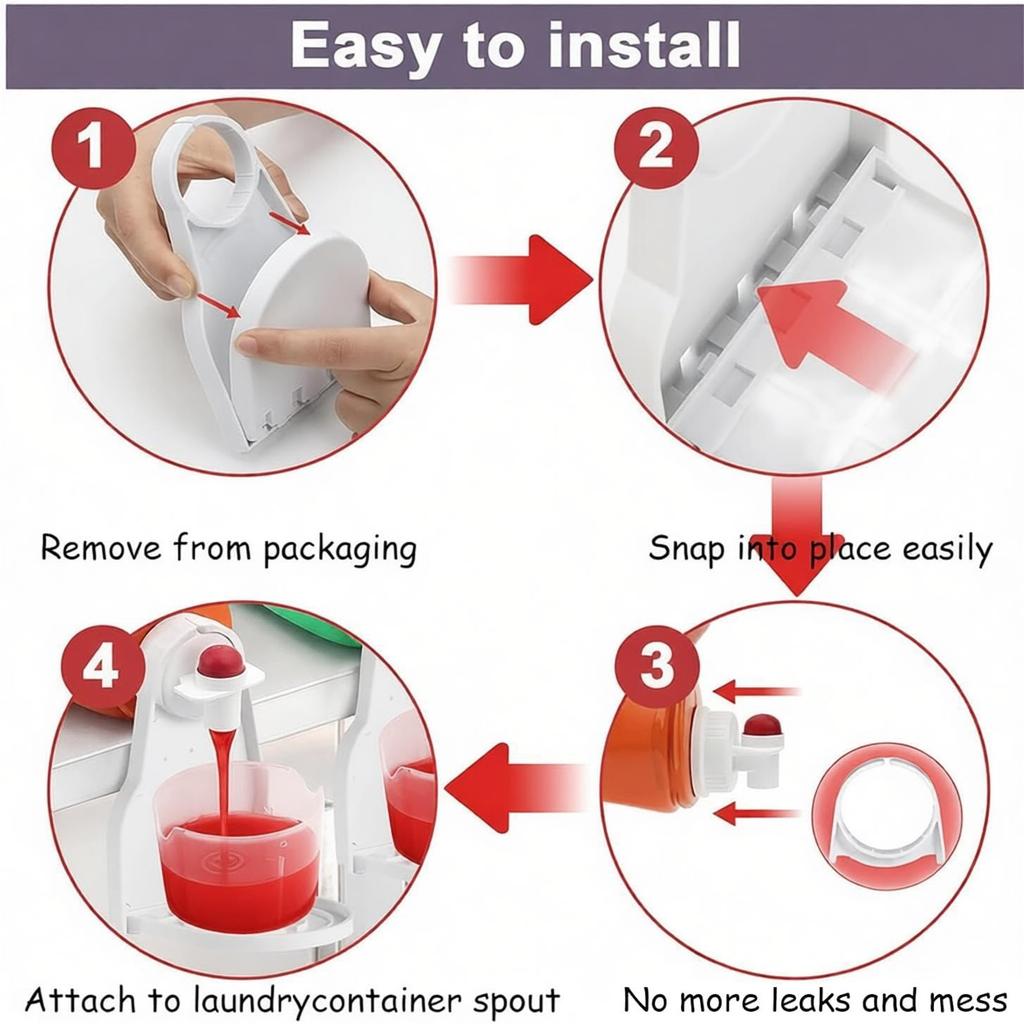 Cup Holder with Tray for Fabric Softener Dispenser - Washing Machine Accessory