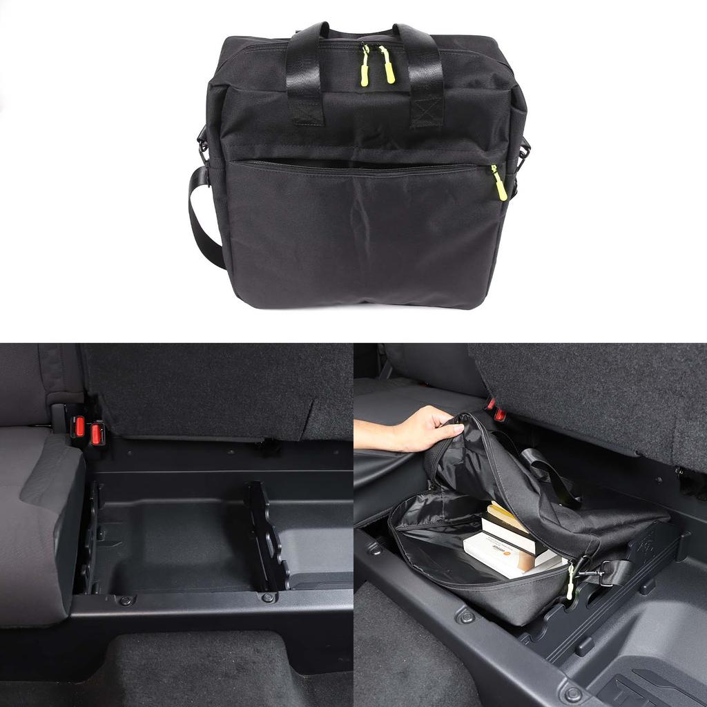 Under Seat Storage Bag Back Seat Organizer For Toyota Tundra 2022-2025 Multi Pocket with Handle and Adjustable Shoulder Strap