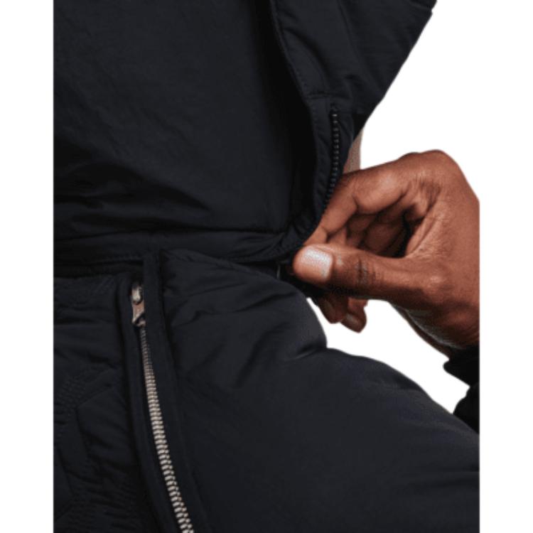 Nike Einfarbige Kapuzenjacke mit Reißverschluss Langarm Herrenjacken Schwarz FZ1032-010