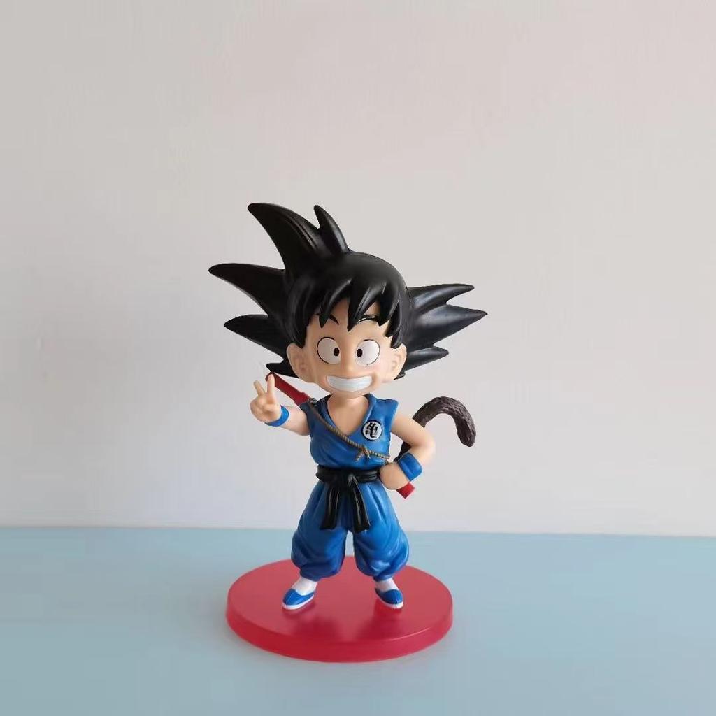 Anime Dragon Ball Childhood Blue Coat Goku Collection Model Cake Decoration Car Statue Children Toy Doll Christmas Gift