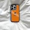 Orange Guitar Minimalist Phone Case Black Hard Plastic Phone Case For Iphone 17 Air 16 15 14 13 12 11 Pro Max PC TPU Ins Case