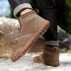TUINANLE Winter Footwear Barefoot Shoes Womens Hiking Boots Wide Toe Box Walking Shoes Men Plush Boots