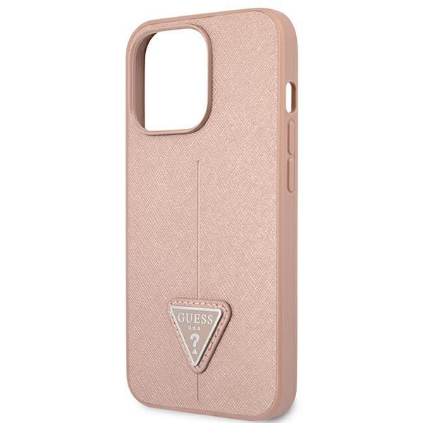 Guess Guhcp13Lpsatlp Iphone 13 Pro/ 13 6,1 Różowy/Pink Hardcase Saffianotriangle Logo