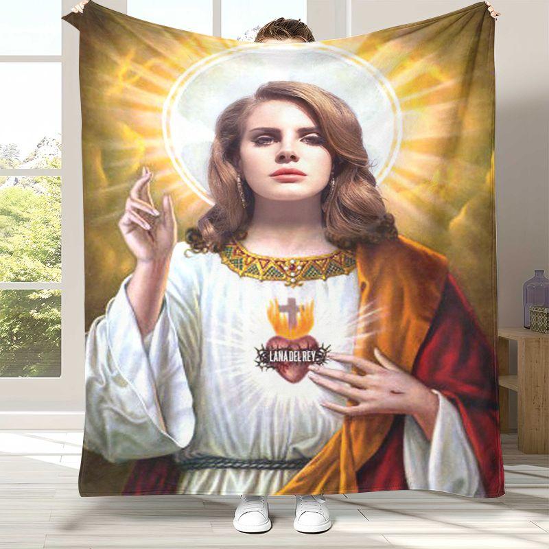 Sängerin Lana Del Rey Lizzy Grant Flanelldecke, Ultraweiche Warme Plüschdecke für Zuhause Schlafzimmer Bett Sofa Abdeckung Büro Camping Geschenk