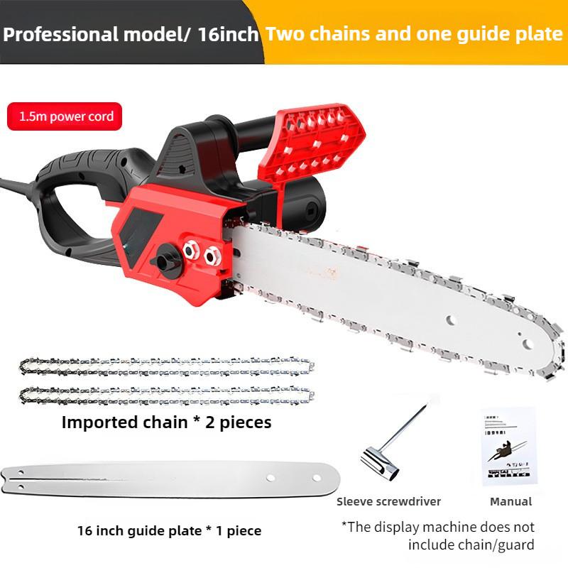 12 Inch/16 Inch High Power Electric Saw Household Multifunctional Electric Chain Saw Cutting and Logging Power Tool