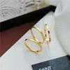 Korean Style Thin Gold Plated Couple Rings - Women's Knuckle & Index Finger Jewelry